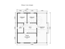 3d проект ДБ299 - планировка 1 этажа