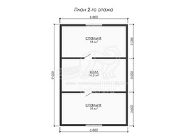 3d проект ДБ299 - планировка 2 этажа