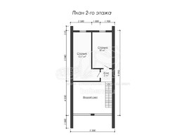 3d проект ДБХ003 - планировка 2 этажа