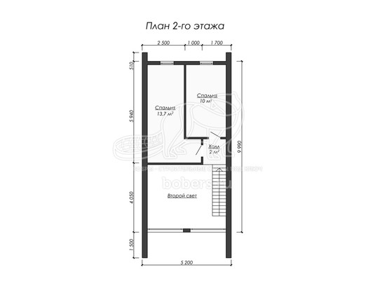 3d проект ДБХ003 - планировка 2 этажа