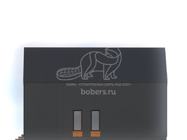 3d проект ДБХ003 - фасад 4