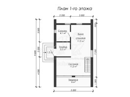 3d проект ДБХ007 - планировка 1 этажа