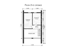 3d проект ДБХ007 - планировка 2 этажа</div>