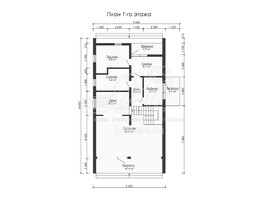 3d проект ДБХ009 - планировка 1 этажа