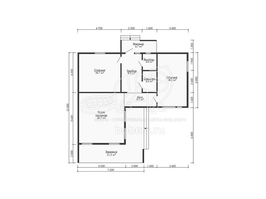 3d проект ДБХ010 - планировка 1 этажа</div>