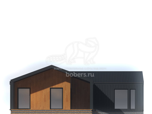 3d проект ДБХ010 - фасад 2