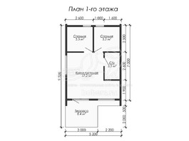 3d проект ДБХ011 - планировка 1 этажа
