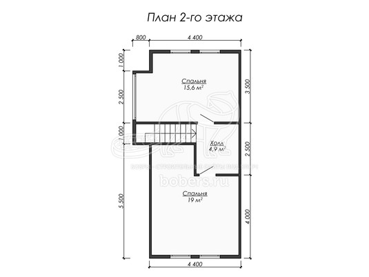 3d проект ДБХ015 - планировка 2 этажа</div>