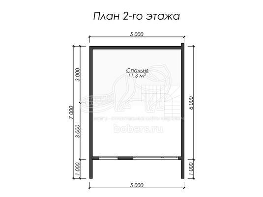 3d проект ДБХ018 - планировка 2 этажа