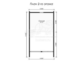 3d проект ДБХ019 - планировка 2 этажа