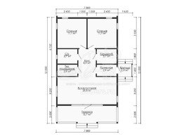 3d проект ДБХ021 - планировка 1 этажа