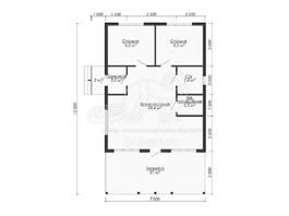 3d проект ДБХ022 - планировка 1 этажа