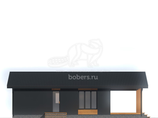 3d проект ДБХ022 - фасад 2