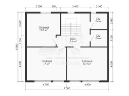 3d проект ДБХ023 - планировка 2 этажа</div>