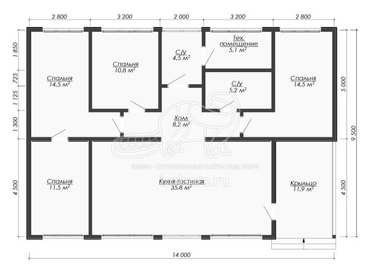 3d проект ДБХ024 - планировка 1 этажа</div>