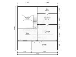 3d проект ДБХ034 - планировка 2 этажа