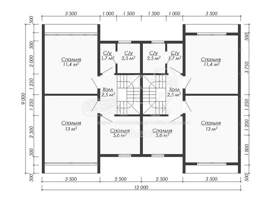 3d проект ДБХ041 - планировка 2 этажа</div>
