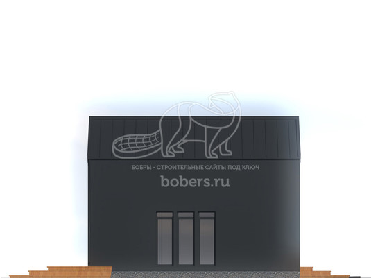 3d проект ДБХ041 - фасад 2