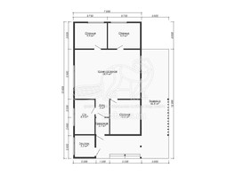 3d проект ДБХ042 - планировка 1 этажа