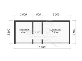 3d проект ДБХ051 - планировка 1 этажа
