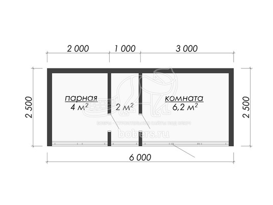 3d проект ДБХ051 - планировка 1 этажа