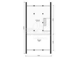 3d проект ДБХ055 - планировка 2 этажа