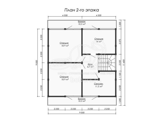 3d проект ДФ002 - планировка 2 этажа</div>