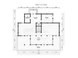 3d проект ДФ009 - планировка 1 этажа