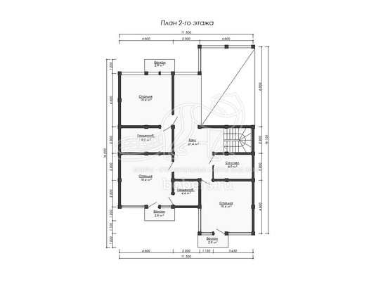 3d проект ДФ010 - планировка 2 этажа</div>