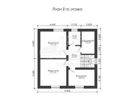3d проект ДГ001 - планировка 2 этажа