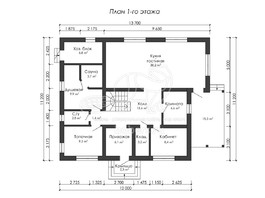 3d проект ДГ003 - планировка 1 этажа