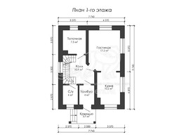 3d проект ДГ007 - планировка 1 этажа