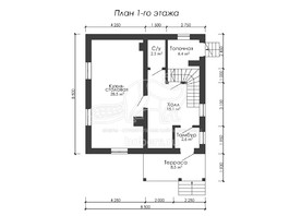 3d проект ДГ008 - планировка 1 этажа