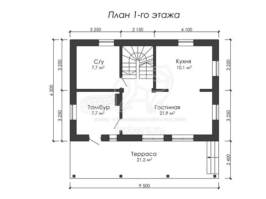 3d проект ДГ010 - планировка 1 этажа