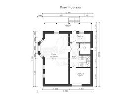3d проект ДГ011 - планировка 1 этажа