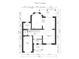 3d проект ДГ012 - планировка 1 этажа