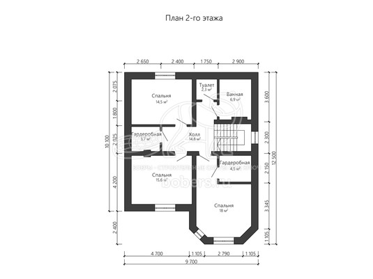3d проект ДГ013 - планировка 2 этажа</div>