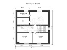 3d проект ДГ014 - планировка 2 этажа