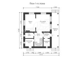 3d проект ДГ016 - планировка 1 этажа