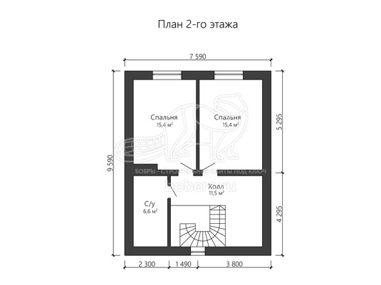 3d проект ДГ016 - планировка 2 этажа</div>