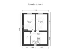3d проект ДГ016 - планировка 2 этажа