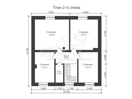 3d проект ДГ017 - планировка 2 этажа</div>