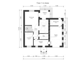 3d проект ДГ022 - планировка 1 этажа