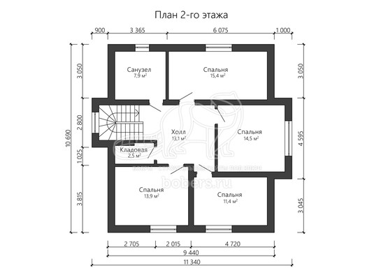 3d проект ДГ023 - планировка 2 этажа</div>