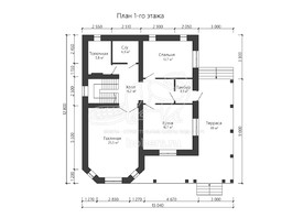 3d проект ДГ027 - планировка 1 этажа
