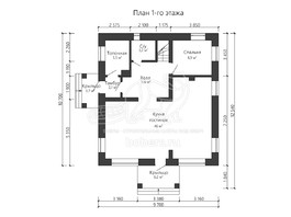 3d проект ДГ029 - планировка 1 этажа