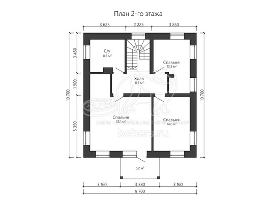 3d проект ДГ029 - планировка 2 этажа</div>