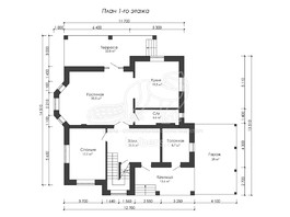 3d проект ДГ031 - планировка 1 этажа