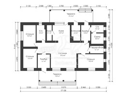 3d проект ДГ038 - планировка 1 этажа</div>