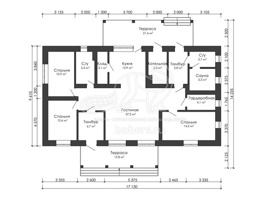 3d проект ДГ038 - планировка 1 этажа</div>